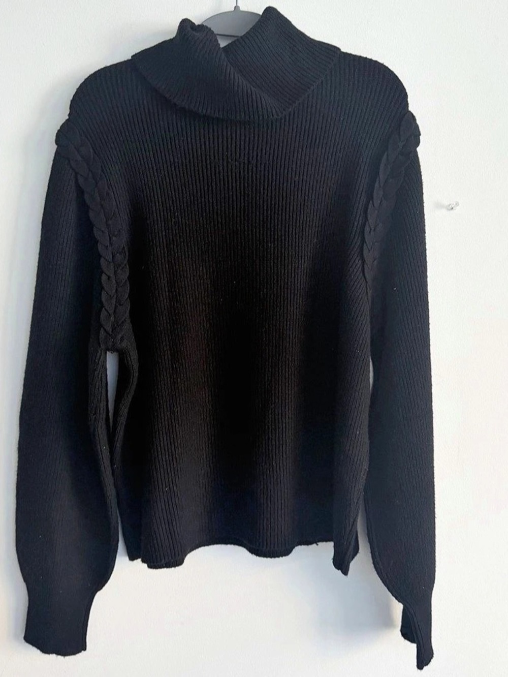 NWOT Saks Fifth Avenue Black Cowl Neck Sweater Size XL
